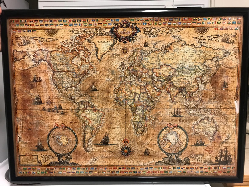 Vintage Map Puzzle, Jigsaw Puzzle Game