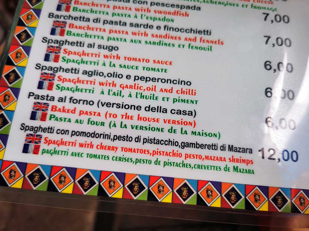 Palermo Restaurant Prices Menu 2021
