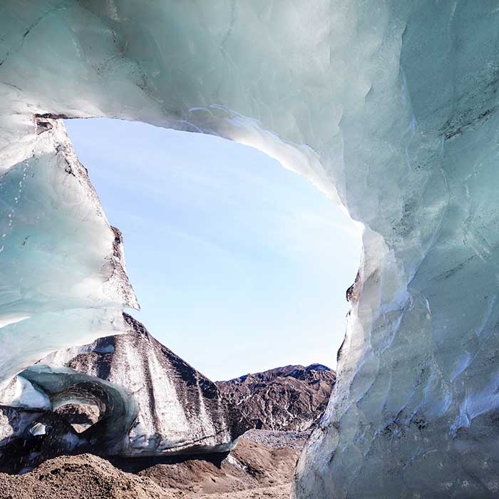 Ice cave in Chile Glacier Cavern