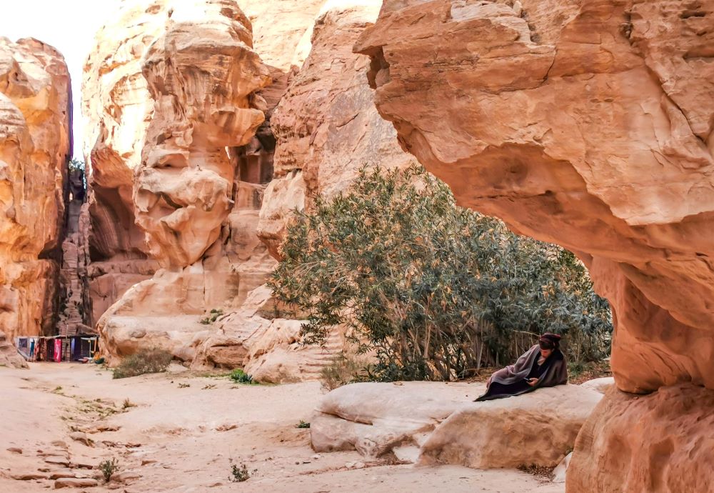 Bedouin Resting in Little Petra Jordan