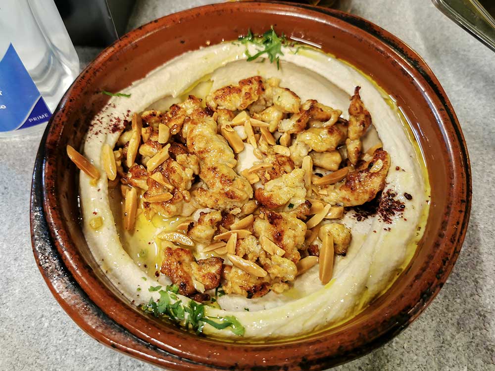 Hommus in Traditional Jordanian Restaurant in Aqaba