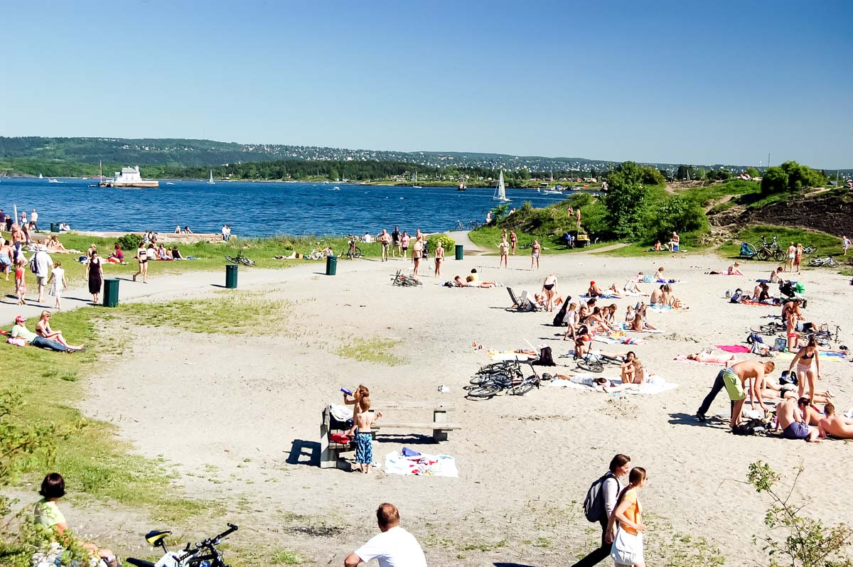 Huk Bygdoy Free Beach in Oslo