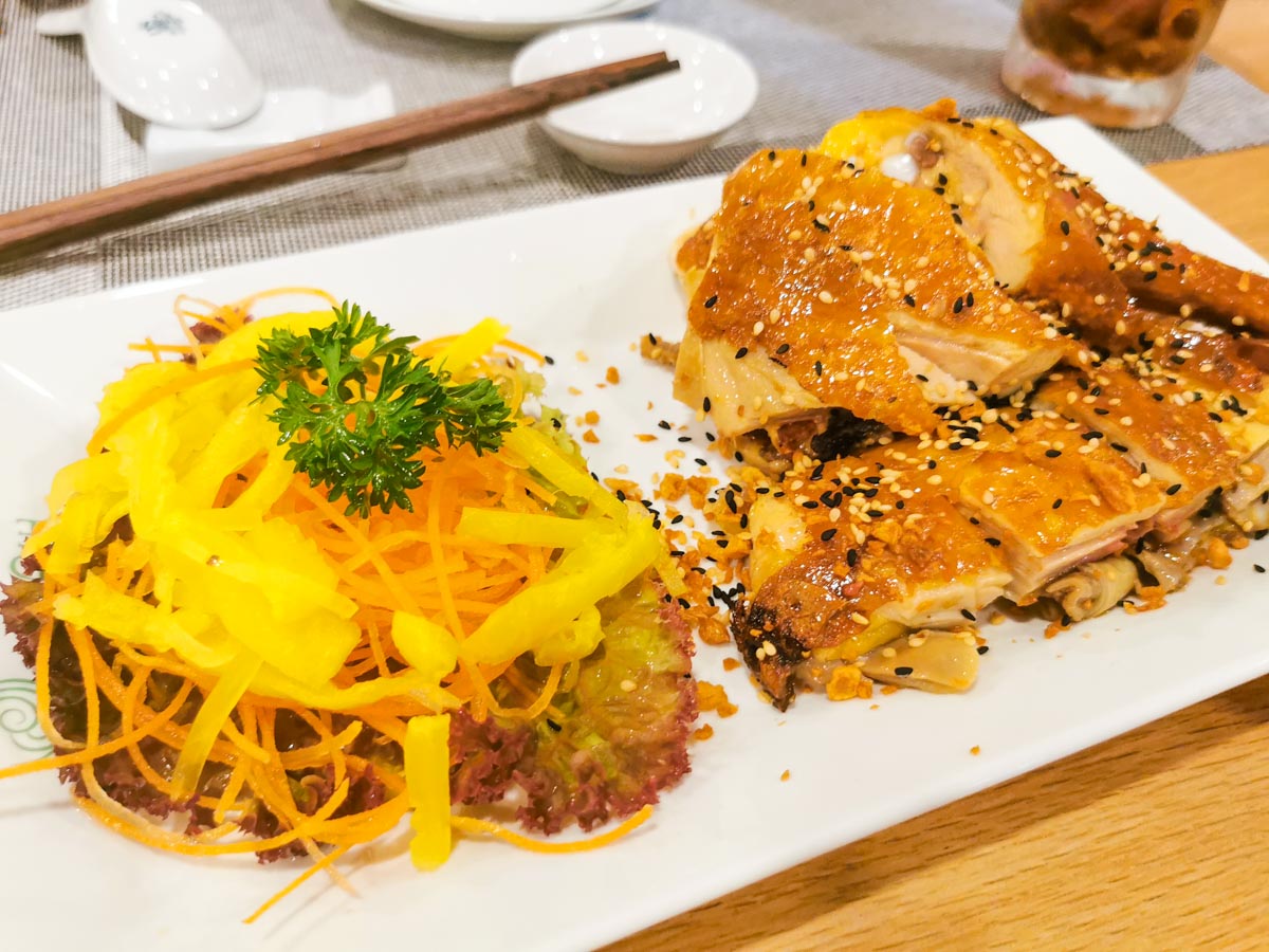 Roasted Duck With Noodles served at Saigon Jade Palace. Restaurant