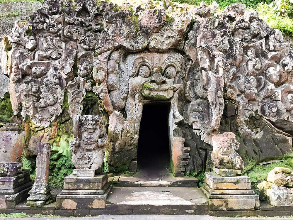 Entrance to Goa Gajah Elephant Temple Hindu Ubud