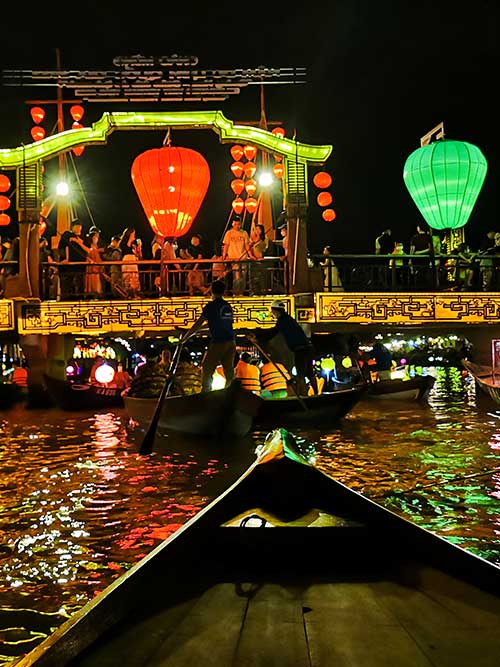 Night Boat Trip in Hoian Vietnam