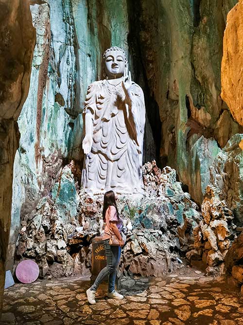 Linh Nham Cave God Shrine Marble Mountains Da Nang Vietnam