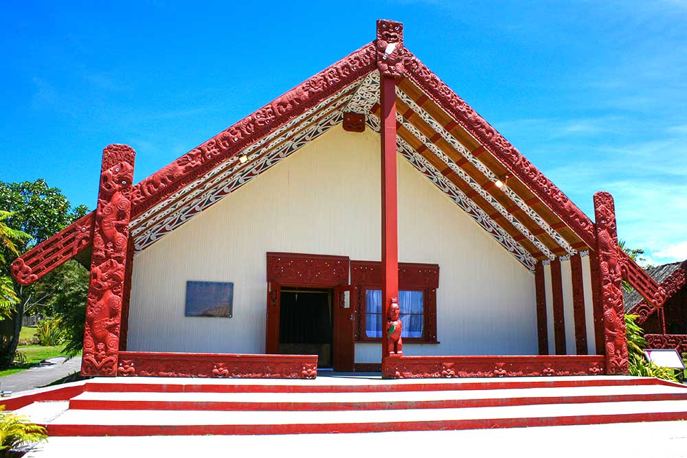 Maori meeting house in Rotorua