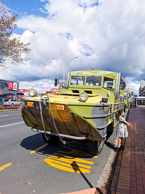 Rotorua Lakes Tour with Military Amphibious Vehicle called Duck