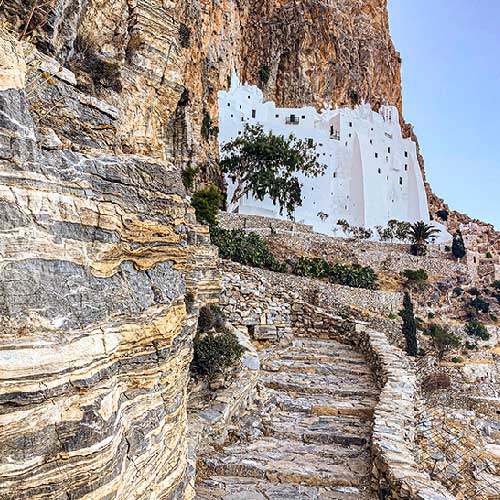 Amorgos Greek Island Monastery on the cliff