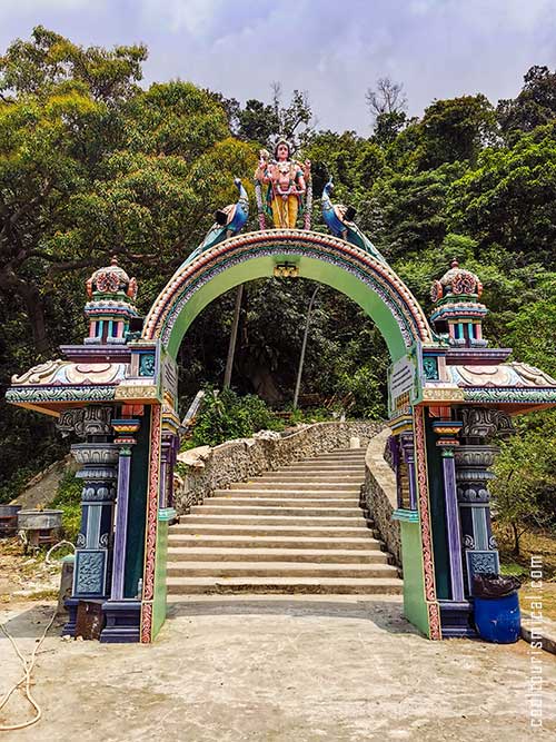Gate of Waterfall Hindu Temple in Penang Arulmigu Balathandayuthapani Temple