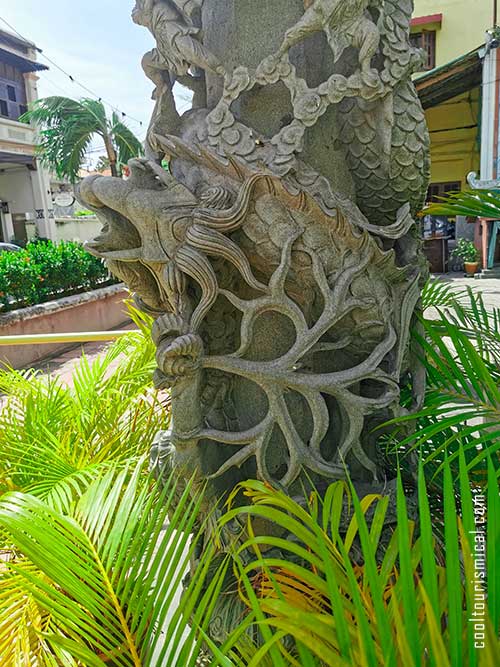 Hainan Thean Hou Chinese Temple Pilar Sculpture