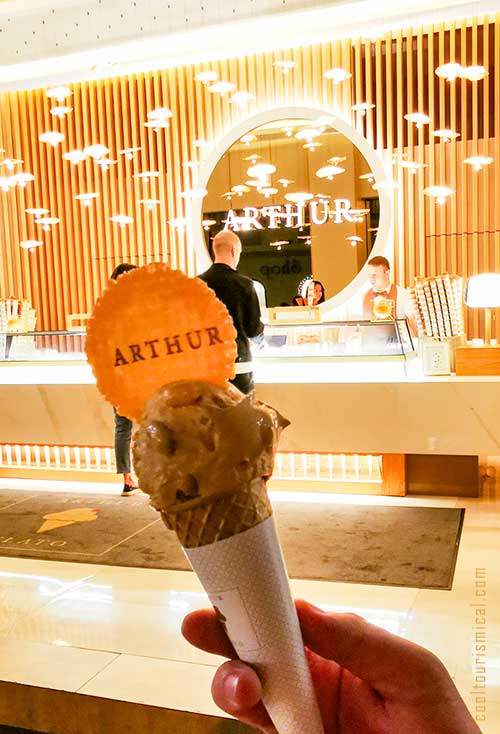 Best Ice Cream Parlour in Bratislava Arthur Gold - Chocolate with Nuts Ice Cream