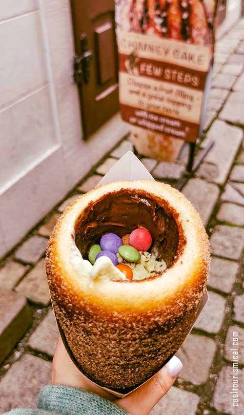 Chimney Cake Trdelnik with Ice Cream Bratislava