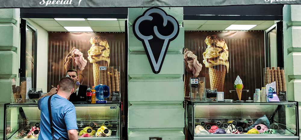 ice cream shops Bratislava
