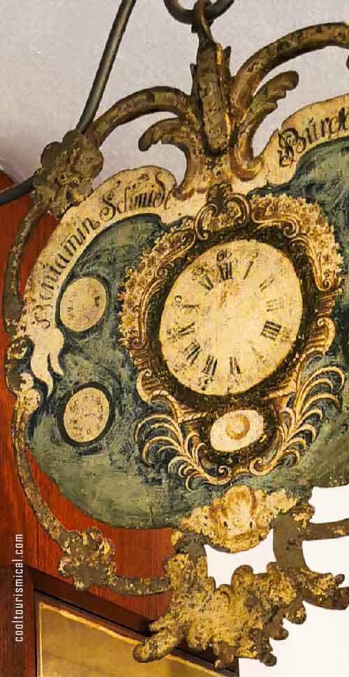 Ancient clock at Clocks Museum in Bratislava
