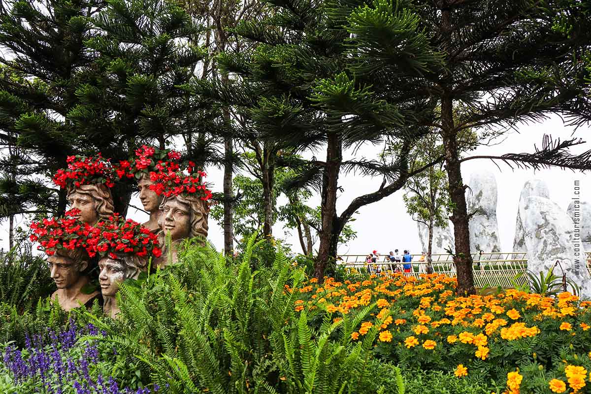 Golden Bridge Vietnam Flower Gardens