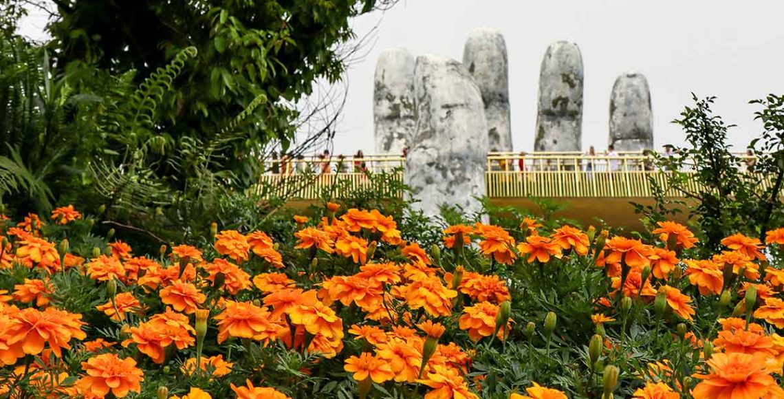 Golden Bridge in Da Nang Ba Na Hills Vietnam