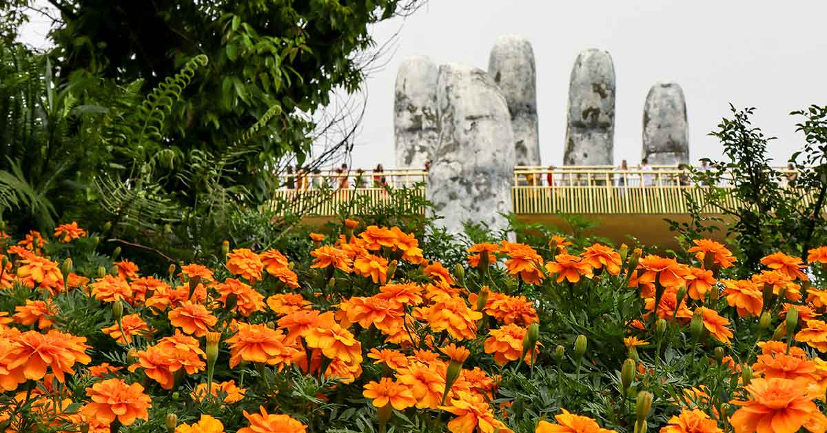 Golden Bridge in Da Nang Ba Na Hills Vietnam