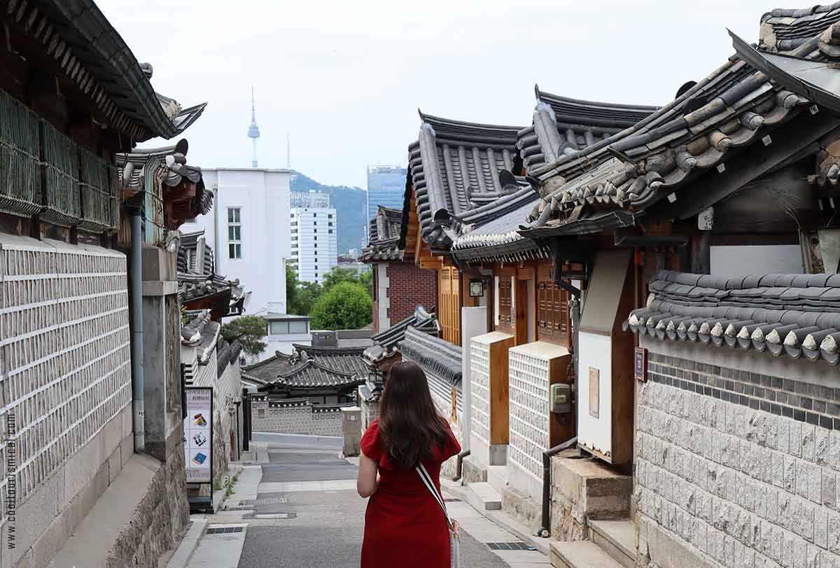 Bukchon Hanok Village Streets in Seoul