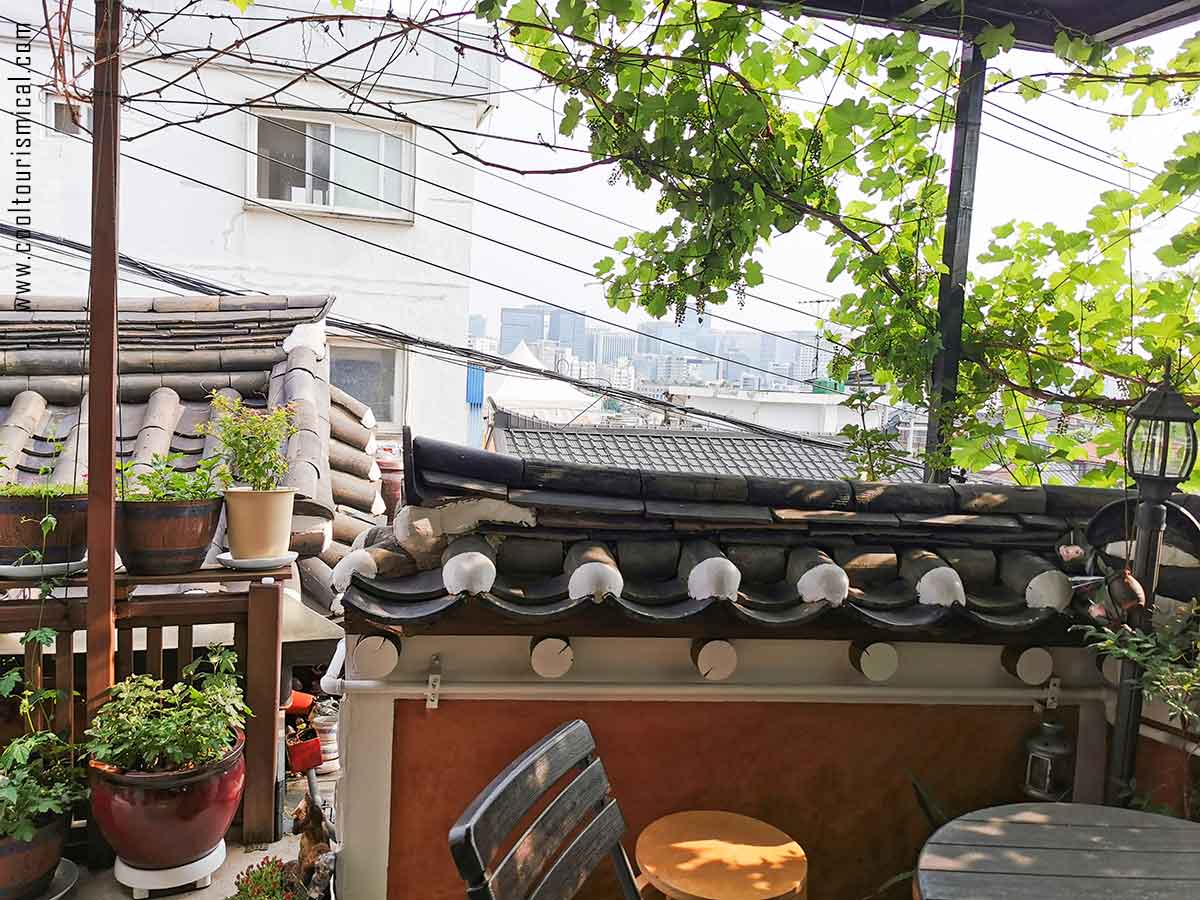 Korean home hanok interior garden