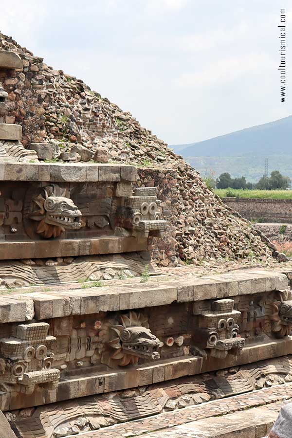 Snake Pyramid in Teotihuacan Mexico City Monday Destination