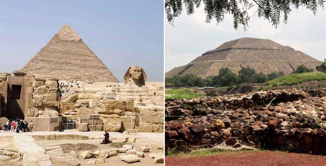 Giza Pyramids versus Teotihuacan Pyramids