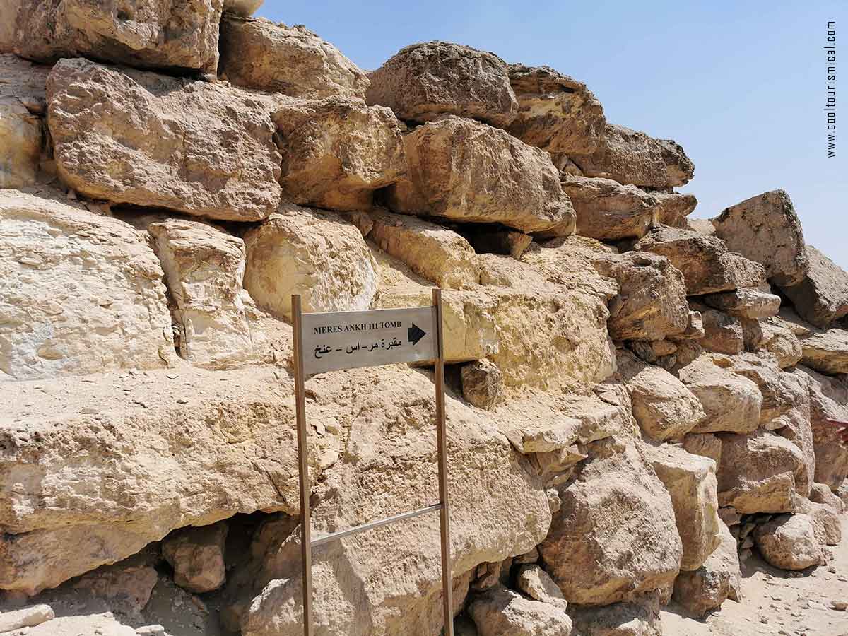 Info sign for the Tomb of Meres Ankh