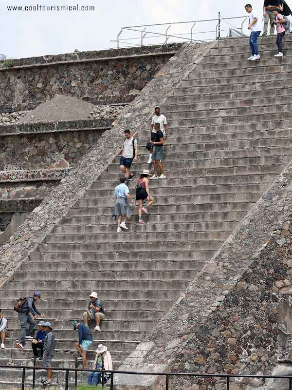People Climbing at La Ciudadela in Teotihuacan