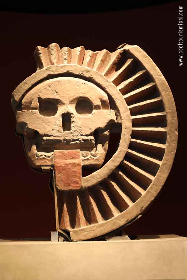 Teotihuacan Origins - Disk of Mictlāntēcutli, Aztec sculpture at the Museum